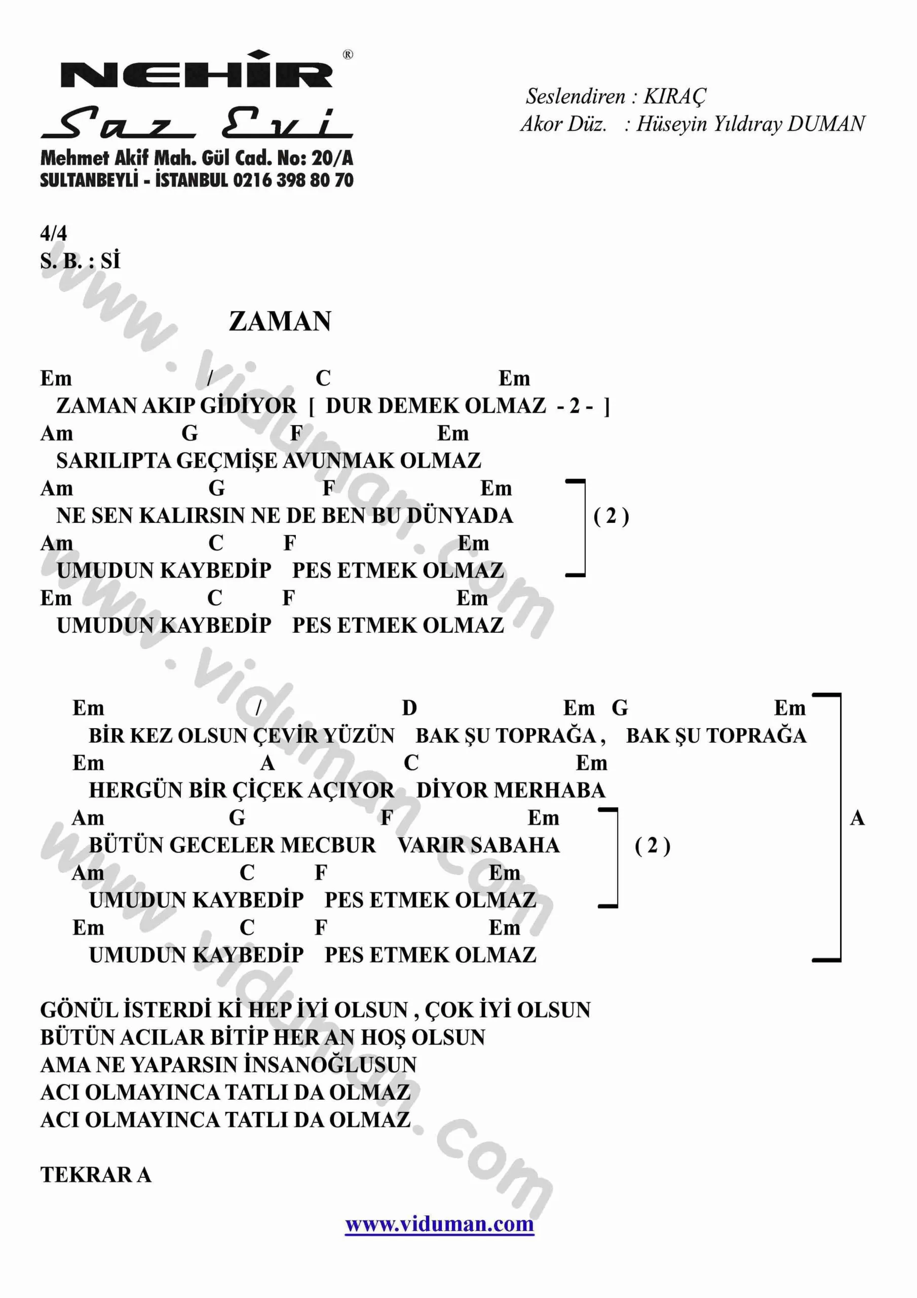 Zaman-Gitar-Ritim-Akorlari