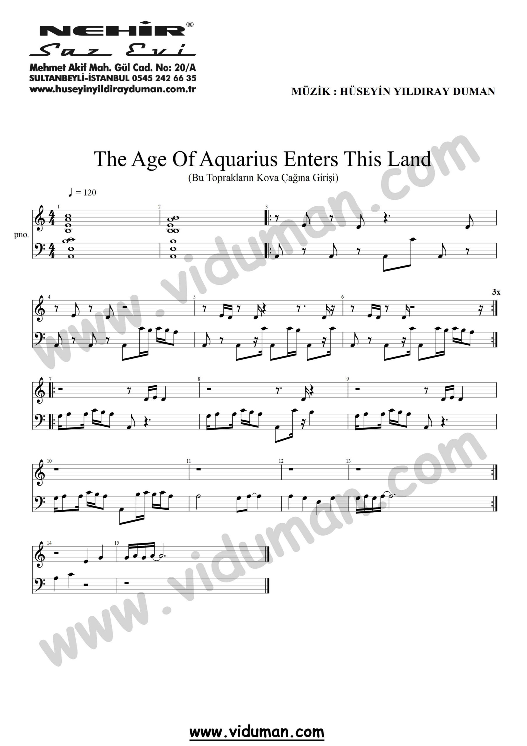 The Age Of Aquarius Enters This Land - Bu Topraklarin Kova Cagina Girisi